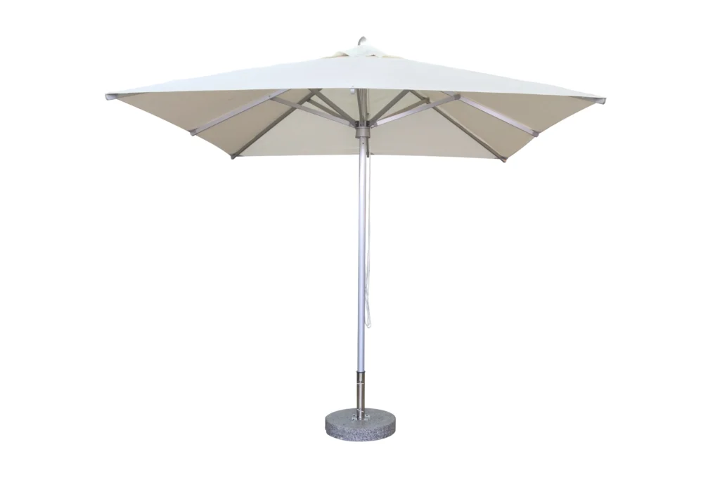 Square aluminium parasol